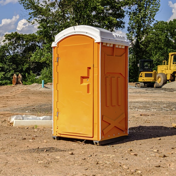 how often are the portable toilets cleaned and serviced during a rental period in Poyntelle